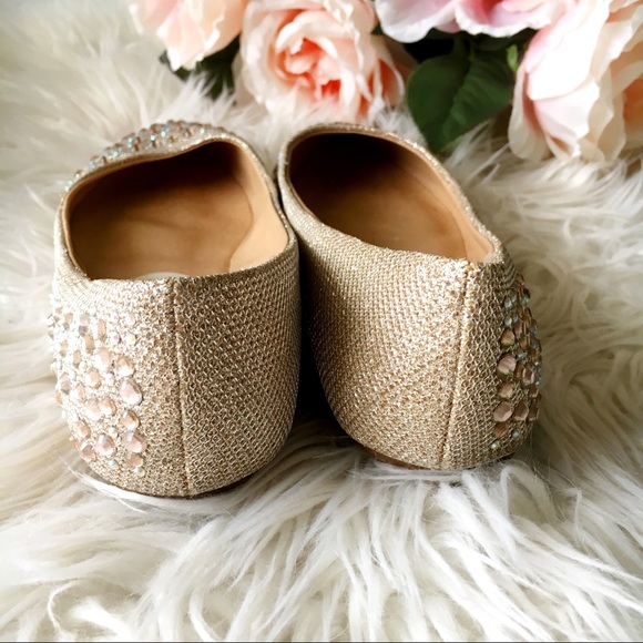 Gold Bedazzled Flats - Picture 5 of 5